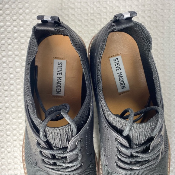 Steve Madden Knit Lace Up Black Casual Shoe; Men’s Size 9 M — Like New! - Picture 11 of 13